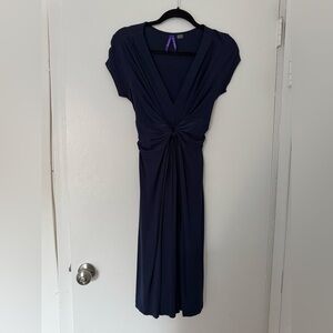 Seraphine Navy Midi Matenity Dress - Size 2